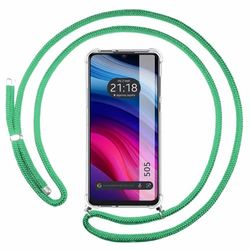 Tumundosmartphone Transparent hängande fodral för TCL 505 med vattengrön snodd