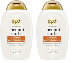 OGX Coconut Shampoo for Curly Hair 385 ml Sulfate Free Surfactants (Packing may vary) (Pack of 2)