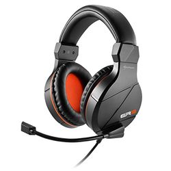 Sharkoon RUSH ER3 Auriculares para jogos com cabo, estéreo, microfone, preto/laranja