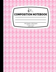 Mini Mug Pattern Carnation Pink Composition Notebook