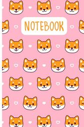 Funny Akita Inu Dog Pattern: Lined Journal Notebook Akita Inu Gifts for Akita Inu lovers | 6" X 9" | 110 Blank Lined