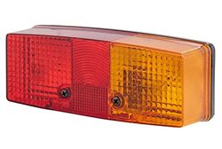 HELLA 2SE 003 184-101 Piloto posterior - Candeeiros incandescentes - 12/24 V - Montagem exterior/aparafusado - Cor da tulipa: vermelho/amarelo/branco - Conector: Conector plano - direita - Qant. : 1