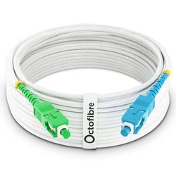 Octofibre - Freebox glasvezelkabel - 20m - versterkt met Kevlar-afscherming - Glasvezel uitbreiding/starter - van SC APC naar SC UPC