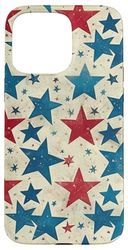 Red White Blue Stars Patriotic | Memorial Day & 4th Of July Case for iPhone 15 Pro Max