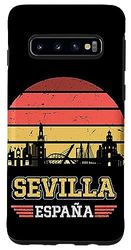 Carcasa para Galaxy S10 Sevilla España Retro Vintage Sunset Skyline Sevilla