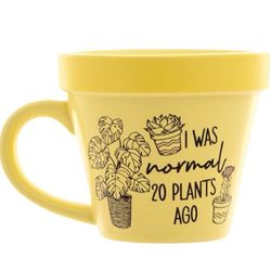 Boxer Gifts 'I was Normal 20 Plants Ago' Novelty Plant Pot Mug | Funny Indoor Plant Gift & House Plant Gifts for Plant Lovers On Birthdays and Christmas