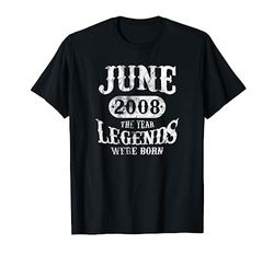 June 2008 The Year Legends Were Born Classic 16th Birthday Camiseta