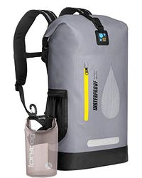 IDRYBAG PVC waterdichte droge tas outdoor 30 l, mariene droge zak watersport, drijvende tas rugzak waterdicht duurzaam voor kajakken, zwemmen, varen, kano, vissen, raften, wandelen, kamperen, klimmen,