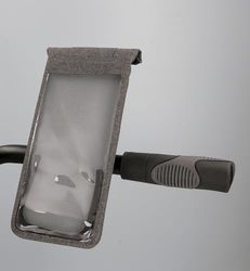 Fischer Borsa per smartphone Cita, impermeabile e reversibile in tutte le direzioni, grigio scuro, 1 pezzo