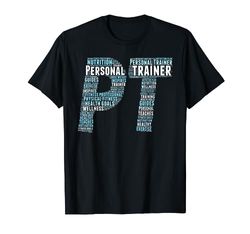 Personal Trainer Wordcloud Formazione T-shirt 1 Maglietta