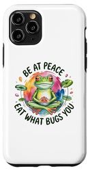 Funny Frog Meditation Quote – Mindful Eating Diet Humor Case for iPhone 11 Pro