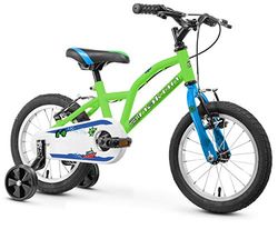 Anakon Hawk Bicicleta Infantiles, 14 pulgadas, niño, Verde, 3-5 años