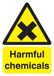 Signs & Labels FHA19051R Sign Board, Harmful Chemicals