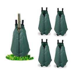 Relaxdays, Verde Sacchi per l'Irrigazione di Alberi, Set da 5 Dosatori Acqua a Goccia, Borse 75 L, Resiste ai Raggi UV, 75 Litri