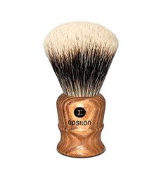 Epsilon Pennello da Barba con Due Fasce Fan Shape in Legno 49/26 mm, Unico, Standard
