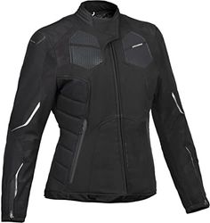 Ixon Women's Cell Lady Motorcycle Jacket, Black Silver, XS