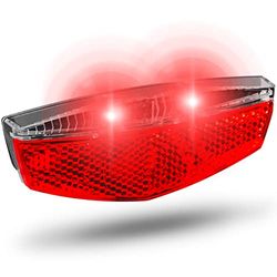 Büchel Tivoli - Luz traseira LED para porta-bagagens (com função de luz de posição, funciona com dínamo, certificada pela StVZO) preto