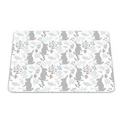 Bonamaison, Tappetino per mouse rettangolare con stampa digitale, fondo antiscivolo, 22 x 18 cm