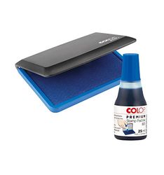 Colop 151305 - Almohadilla de tinta Micro 2 + color 801 azul, 70 x 110 mm