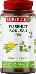 SUPERDIET - PISSENLIT BOULEAU BIO – Élimination – Phytothérapie – Fabrication Française – 90 gélules