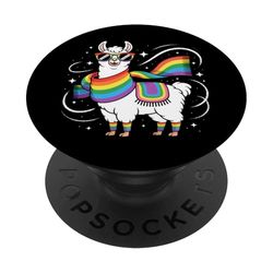 Llama LGBT Pride Month LGBTQIA+ PopSockets PopGrip Adhesivo