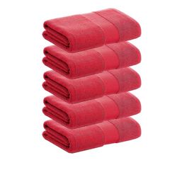 PADUANA Lot de 6 Serviettes de Toilette 30 x 50 Grenat 100% Coton Coiffure – Serviette sèche Douce, Rapide et Absorption maximale – Disponible Serviette de Toilette, Serviette de lavabo, Serviette de