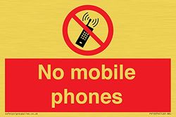 No hay teléfonos móviles Señal - 150x100mm - A6L