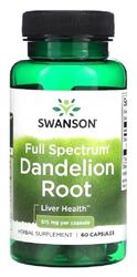Swanson - Dandelion - Racine de Pissenlit | Soutien pour la fonction hépatique et la détoxification naturelle - 60 capsules