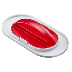 Westmark Alisador de fondant y Espátula para crema, 2 en 1, Espátula grande y pequeña, Plástico, Blanco/rojo, 30482280