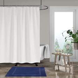 Home Linge Passion Tapis de Bain 100% Coton Épais 750g/m² - 50x70 cm - Bleu - Doux, Absorbant, Lavable