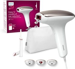 Philips Lumea epilator met pulst licht, IPL-serie 7000, 3 accessoires voor lichaam, gezicht en bikinizone, compacte trimpen van satijn, bedraad (model BRI923/00)