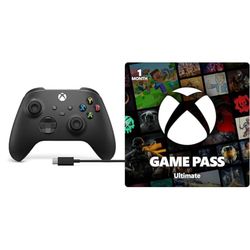 Xbox Wireless Controller - USB C Cable + Game Pass Ultimate | 1-Month Membership