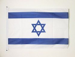 Nautische vlag Israël 45x30cm - Israëlische scheepsvlag 30 x 45 cm - AZ VLAG