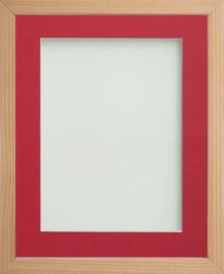 Frame Company Webber Beech with Red Mount, 8x6 for 6x4 inch