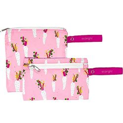 100% RECYCLED Reusable Sandwich Bag & Snack Bags by EcoRight | Zero Waste & Food Safe Lunch Bag - Pack of 2