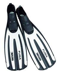 SEAC Fuga, Pinne da Subacquea per Immersioni e Apnea a Scarpetta Chiusa, Made in Italy Unisex Adulto, Bianco, 44/45 EU