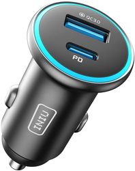 INIU 66W Allume Cigare USB, 33W USB C + 30W USB A Charge Rapide Chargeur Voiture pour iPhone 16 15 14 13 12 Pro Max Mini Plus Samsung Galaxy S23 iPad AirPods Switch etc