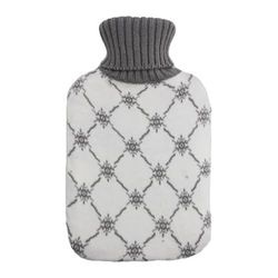 Bolsa de Agua Caliente 1,7L, Forro Flexible con Diseño de Copos, Medidas 20x32x4 cm, Ideal para Alivio del Frío y Relajación.