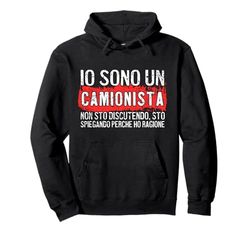 Io Sono Un Camionista Lavoro Detto Divertente Camion Felpa con Cappuccio