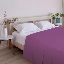 ECOMMERC3 | Extra mjukt och bekvämt lakan 105-säng - lila lakan tillverkad i 100% i Spanien, andas, lättskött