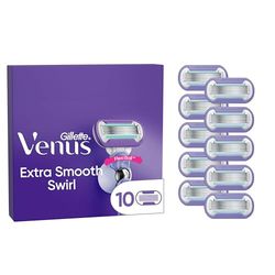 Gillette Venus deluxe Smooth Swirl 10 ricariche di lame, da donna a 5 lame