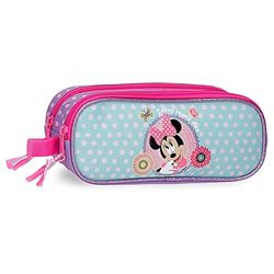 Disney Minnie Today is my Day Pennenetui, dubbel, paars, 23 x 9 x 7 cm, polyester, Paars, Eén maat, dubbele mapje