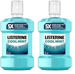 Listerine Essentials Cool Mint Mouthwash 1L (Pack of 2)