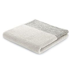 AmeliaHome Serviette de Douche 100% Coton 70 x 140 cm Beige Aria