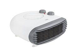 Teesa TSA8027 Ventilator, 3 functiemodi, 2 warmtestanden (1000 W, 2000 W), instelbare thermostaat, oververhittingsbeveiliging, wit/grijs