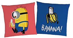 Les Minions Banana - Cojín decorativo (40 x 40 cm)