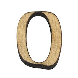 Rayher 6217400 träbokstäver, 2 cm, O