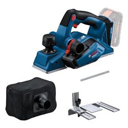 Bosch Professional 18V System cepillo a batería GHO 18V-26 (Brushless, incl. bolsa para polvo, tope paralelo, 1 cuchilla Wood Razor, sin baterías ni cargador)