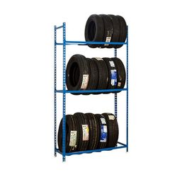 Simon Rack Étagère á pneus, 12 pneus, 2000x1000x400 mm, Porte-Pneu en Métal, Charge jusqu'à 90 kg, Bleu - Simonauto