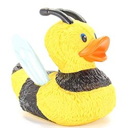 Wild Republic Rubber Duck, Canard en Caoutchouc Abeille, Jouet de Bain, Idée Cadeau pour Bébé, Canard en Plastique, Super Cadeau pour Les Enfants et Les Adultes, 10 cm